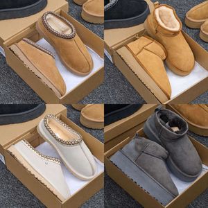 Tazz Slippers 태즈 만 플랫폼 부츠 호주 눈 부츠 디자이너 여성 발목 부츠 울트라 미니 머스타드 씨앗 체스 부츠 모피 미끄러짐 양 남성 여성 겨울 신발