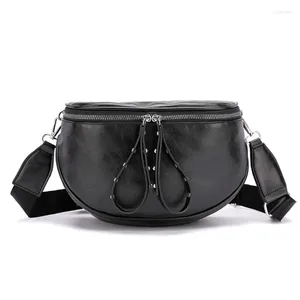 Shoulder Bags Semicircle Saddle Poach Shouder Bag Vintage Small Messenger For Women Bucket Crossbody Females PU Leather Handbags