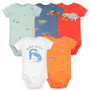 One-Pieces 5Pcs/lot Baby Boys Romper Fashion Soft Cotton Summer Bebe Clothes Infant Jumpsuit Cartoon Dinosaur Newborn Baby Girl Clothes