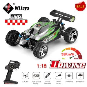 Автомобили Wltoys A959 A959A 1:18 4WD RC Racing Car 35 км/ч 2,4 г дистанционного управления Высокая скорость вне дорожного автомобиля для взрослых мальчиков Toys Kids подарок