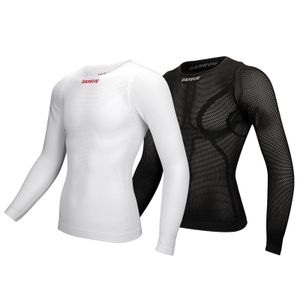 Darevie Cycling Jersey Compress Base Layer Full Eleve Tool Withling Ecount Jersey Dersey Front Shirt Front Seamless Bike Vest240417