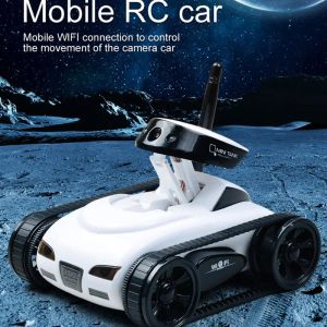 Carros rc câmera tanque fpv wifi de qualidade real mini rc carro hd camera vídeo controle remoto robô carroce de aplicativo inteligente brinquedos sem fio