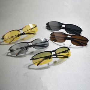 Sonnenbrille Kzken Brand Photochrome Sonnenbrillen für Männer und Frauen Retro Metal Polarisierte Sonnenbrille Herren Nachtsicht Fahrenbrille 240423