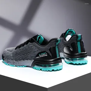 Casual Shoes szlak biegający na zewnątrz amortyzowanie Sole Sport Treners Mężczyzna czarny szary oddychający atletyczne obuwie