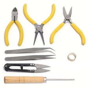 1 Pack Jewelry Making Supplies Kits with Jewelry Pliers Jump Ring Opener Awl Thread Scissors Helping Hands for Jewelry Repair.