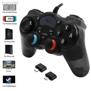 Kontrolery gier Joysticks 7 w 1 joystick przewodowy kontroler gier dla konsoli gamepads gra akcesoria D240424