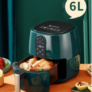 Fryers New Electric Air Fryers 4.5L 6L Smart Smart Автоматическая многофункциональная многофункциональная многофункциональная светодиодная сенсорная экрана Deep Fryer без масла