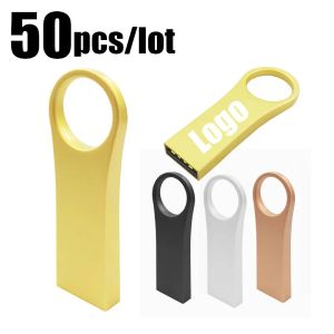 Sürücüler Ücretsiz Özel Logo 50pcs/Lot USB 2.0 Pendrive 64GB Kalem Sürücüsü 32GB atlama sürücüsü USB Flash Drive 16GB 8GB 4GB Memoria USB Stick