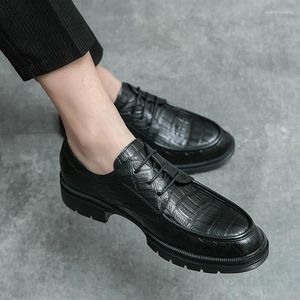 Sapatos casuais tendências de moda vestido homens homens genuínos de couro genuíno