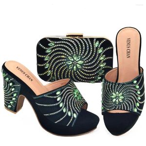 Kleiderschuhe grüne Farbe Elegante Damen Handtaschen Hochzeitsfeier und Tasche Arbeit Leicht bequem lässig lässig mit