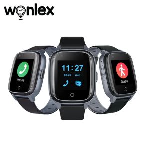 Часы Wonlex Smart Watches Aged GPS Набор трекеров Sedentary Fall Alarm Пожилая частота сердечных ритмов пожилой сердечный ритм 4G KT17S Voice Intercom Watch