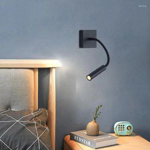 Vägglampa LED -lampor sängläsning boklampor design av god kvalitet sconces flexibelt rör studierum dagligen fixtur