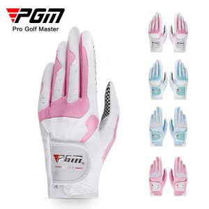 Handskar PGM Kvinnors golfhandskar Vänster Höger Sport Högkvalitativ Nanometer Tyggolfhandskar Handskar med Palm Protection ST018