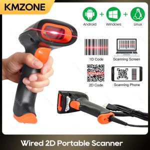 Pads Mini Portable 1D 2D Bluetooth Scanner Scanner QR -код считывает изображение изображение PDF417 Матрица данных USB Сканирование