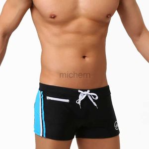 Roupas de banho de banho masculina mass de banho com push-up nadando boxer com bolso hi-Q Sexy Men Sexy Swim Swim Speed Speed Shorts Sunga D240424