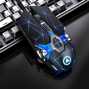 Ratos Novo mouse profissional de jogos 3200dpi 7 botões com mouse de computador retroiluminado ROO DE DEFINIÇÃO ROE