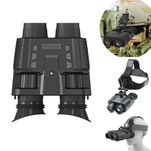 Kameror NV8000 Dual Screen Night Vision kikare med blotta öga 3D och tittar 300 m med huvudmonterade skyddsglasögon för militärspeljakt