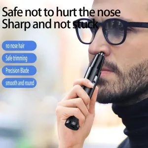 Clippers Portable Mini Electric Nasal Hair Trimmer Laddningsbar rak Razor Men Lätt kompakt Hårborttagningsverktyg