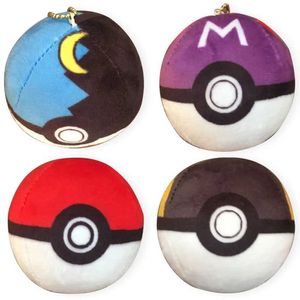 Plush Dolls TAKARA TOMY 5 Pcs Anime Pokeball Toys Stuffed PP Cotton Plush Mini Doll Wholesale Soft Toys Birthday Gifts for Children T240422