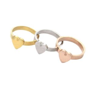 Rings Designer for Women Engagement Anello di fidanzamento popolare Anello d'amore per il cuore per ragazze Accessori per gioielli per matrimoni oro placcato