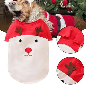 Köpek Giyim 1 PC Kırmızı Noel Elk Desen Giysileri Sevimli Giden Giyim Evcil Hayvan Yıl