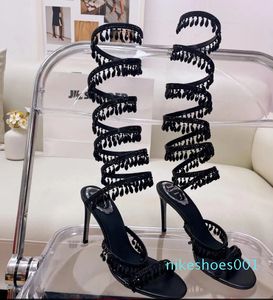 2024 6-High High Stiletto Heels Sandal Evening Shoes Women High Heeled Heeled Luxury Shoe