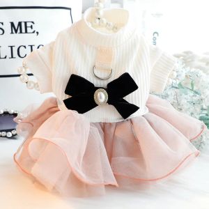 Dresses Autumn Small and Medium Sized Dogs Cats Princess Style Fashionable Dresses Pet Wedding Dress Cute Sweet Perros Accesorios