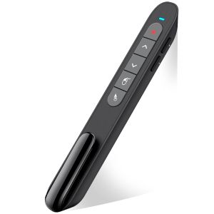 Mice Rechargeable Wireless Presenter with Air Mouse For PPT Presentation Red Light Pointer RF 2.4GHz PowerPoint Clicker For PC Mac