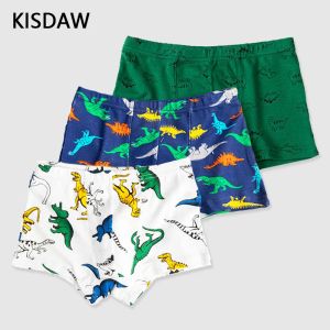 Underwear 214 Years Old Young 3 Pcs of Kids Class A Cotton Boxer Underpants Soft Skinfriendly Fabric Cute Cartoon Underwear Boy Shorts