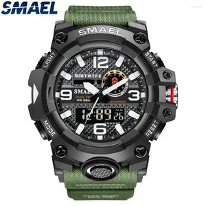 Armbanduhren Smael 8035 wasserdichte Outdoor Digital Electronic Watch Tactical Herren Multifunktional Nachtglühen