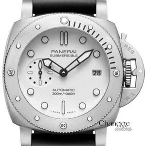 Luxury Mens Watches Designer tittar på automatisk mekanisk rostfritt stål Penerei Submerible Bianco 42 WL OHT0