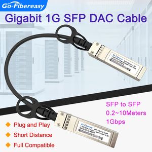 SFP 1GB DAC Kablosu 0.2m ~ 5m SFP-SFP Pasif Doğrudan Ekleme Ubiquiti, Netgear, TP-Link, Mikrotik Anahtar için Bakır Twinax SFP Kablosu