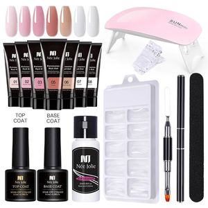 Poly UV -Gel -Kit alle für Maniküre Gel -Verlängerung Set Slip Lösung Builder Acrylgel Polnisch Nagelkunstwerkzeug Design Fingerspitzen 240423