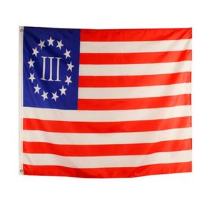 90x150 cm 3x5 fts US NYBERG Tre procent USA Flagg Betsy Ross 1776 Hela fabriken 1189631