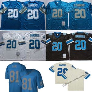 Throwback 20BarrySanders Football Jerseys 81RichardLane 1960 CalvinJohnson 22BobbyLayne 84HermanMoore 1996 71AlexKarras 1965 Stitched Jersey