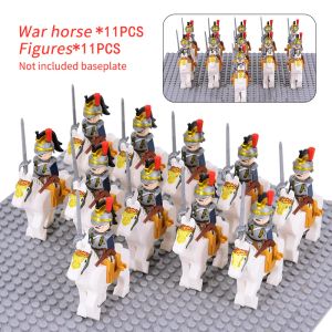Blocks WW2 Military French Dragoon British Soldiers Cavalry Knights Figures Army Scottish Fuisiler Building Blocks Weapons Brick Toys