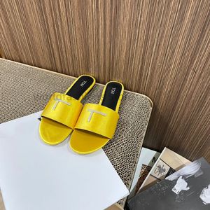 Designer -Hausschuhe Frauen rutschen Sandalen Sommer niedrige Heels hochwertiger echtes Leder neuer Schieberegler Luxus Designer Mule Beach Frauen Flat Loafer Pool Sandale