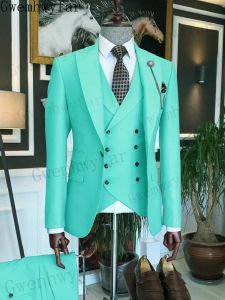 Suits Gwenhwyfar Best Sell Tailor Made Men Suits Slim Fit Peak Lapel 3 Pieces New Fashion Elegant Formal Business Wedding Suit Set