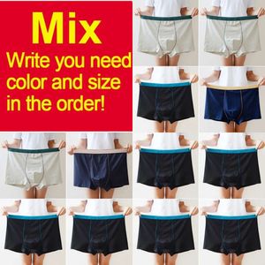 9xl 4pcs/lot boxer men size كبيرة الحجم الداخلي سراويل القطن الذكور سراويل داخلية للملاكمين الداخليين للملاكمين الداخليين.