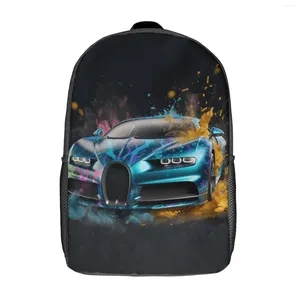 Zaino per auto sportive esplosione liquido splash graziosi zaini da donna da viaggio da viaggio borse di scuola superiore