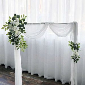 Faux Floral Greenery Parede Montada