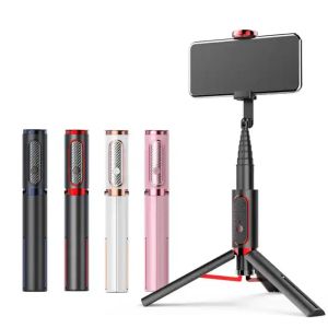 Sticks Portable Entegre Selfie Stick Tripod Akıllı Telefon Gimbal Gimbal Gizli Telefon Braketi Bluetooth Düğmesi Selfie Telefon Tutucu