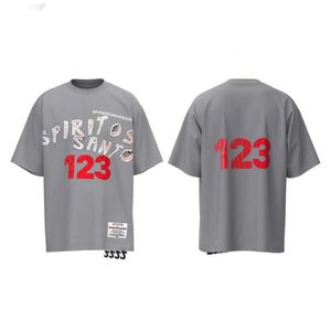 Mens T-shirts Rivington Roi Rebis 123 Men T Shirt Washed Distress Vintage Hip Hop High Street High Quality Overdized Tees
