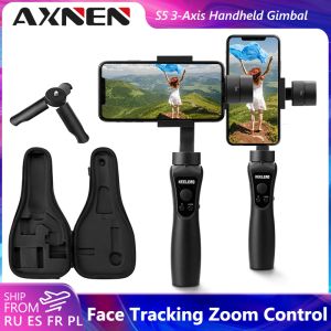 Gimbal 3axis İPhone 12 için Gimbal Stabilizer Yüz Nesnesi İzleme Vlog Live Video Kayıtlı Gimbal Akıllı Telefon