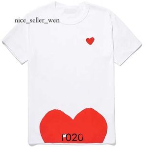 Com des garcons koszulka zagraj t -shirt cdgs zagraj designer mens t shirt japońskie czerwone miłosne Women Commens Complete etykieta Polo des Badge Garcons bawełny haft 700