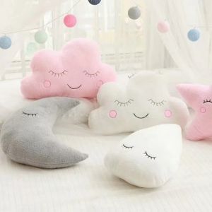 Pillows Nordic Kids Room Nursery Decor Cloud Pillow Cushion Plush Stuffed Soft Moon Star Cloud Pillows Baby Boy Girl Bedroom Decor