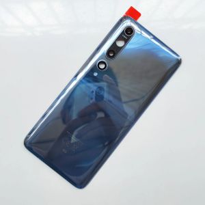 Рамки Mi 10 Оригинальное стекло для Xiaomi Mi 10 5G Крышка батареи xiaomi10 Замена заднего корпуса дверь с клей + объектив камеры