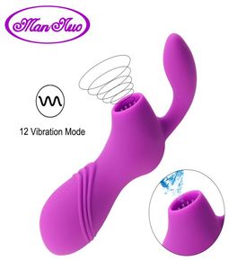 Man Nuo Clit Sucker Vibrator Nipple sucking Vibrating Fex Toyys for Women Flowjob Tongun