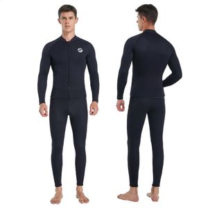 남성 프로페셔널 다이빙복 냉장 증명 따뜻한 M 네오프렌 탑 바지 분할 수컷 두꺼운 수영 수영 서핑 잠수복 240416
