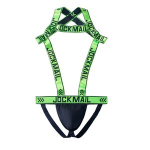 Mann Kabelbaum Set sexy Unterwäsche Männer Homosexuelle Herren Tanga BodySuit Jockstrap Sissy Tanga Hombre Slip Cuecas Maskulinas Dessous 240423